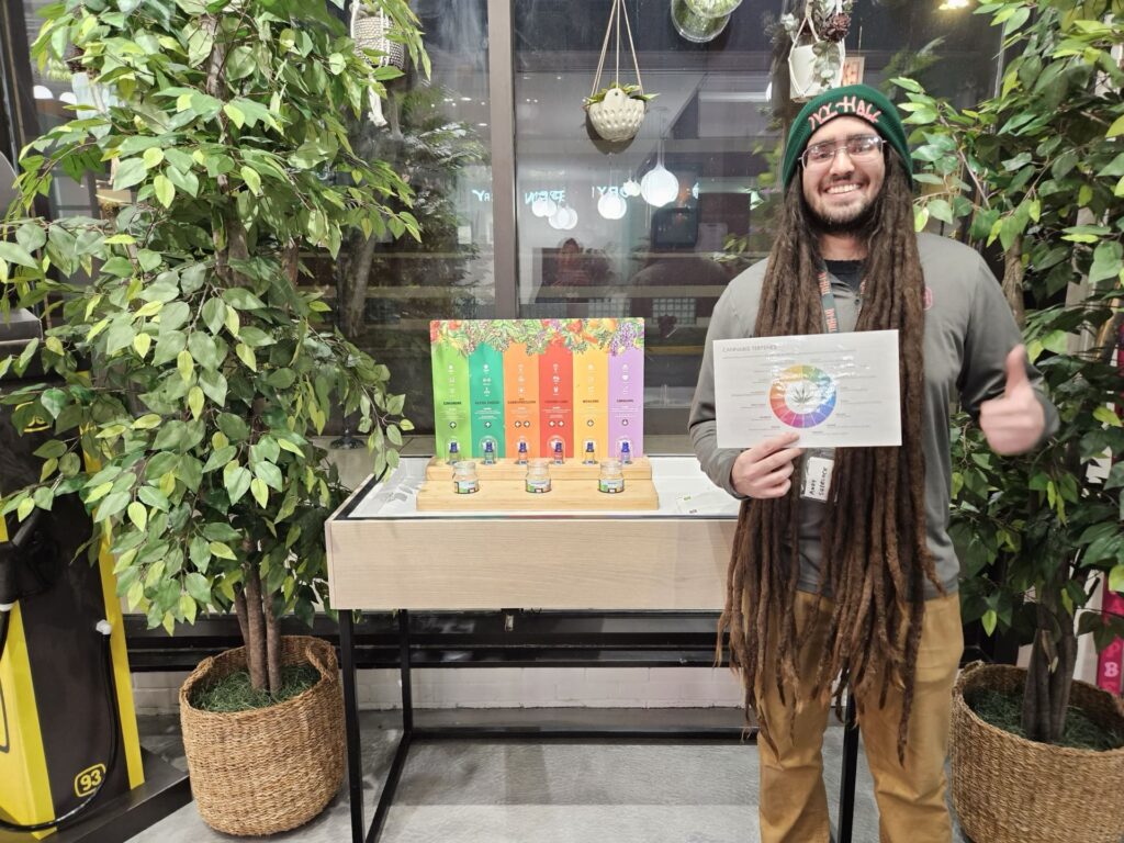 Budtender Andy Showing the Terp Bar at Ivy Hall Bucktown